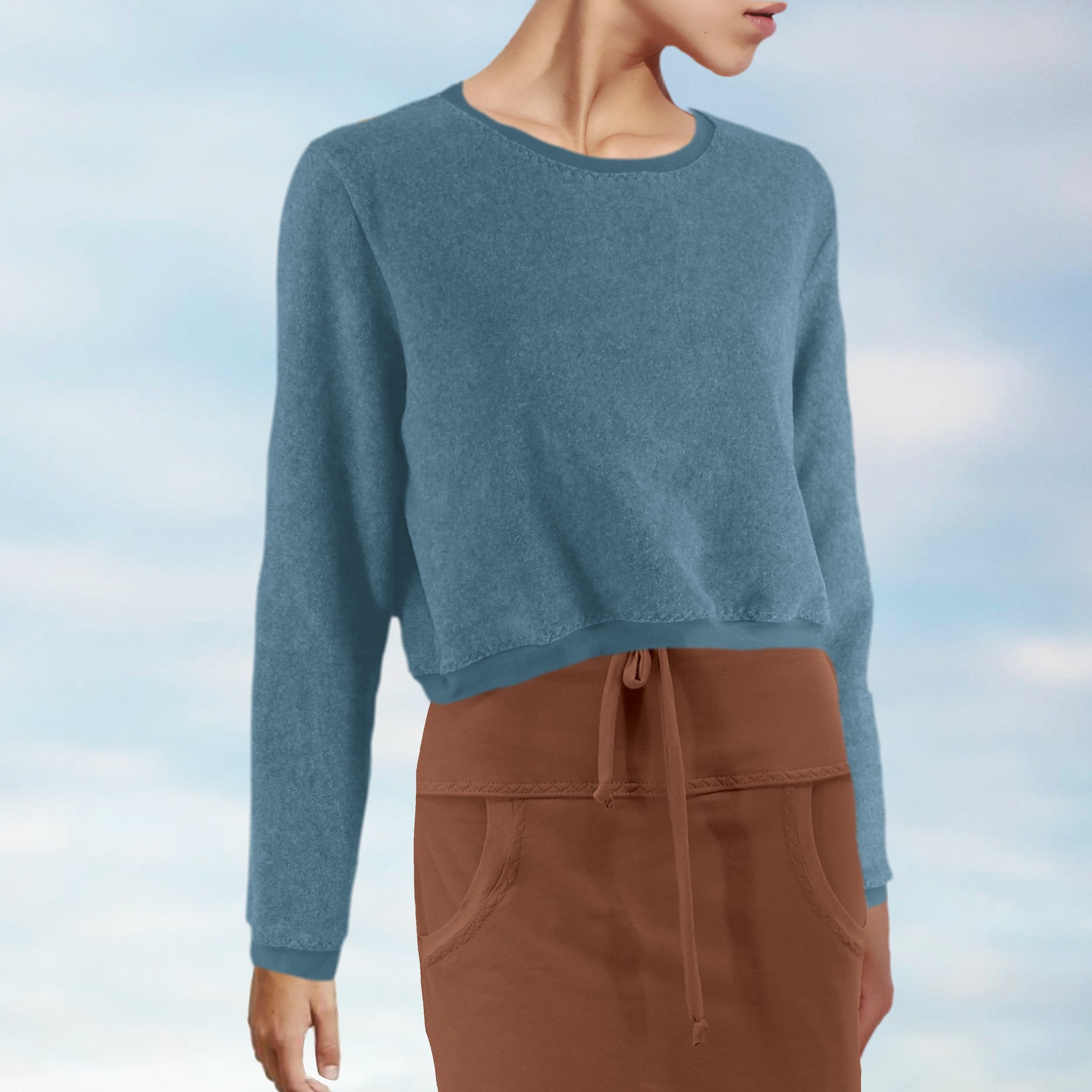 Merino Wool korte sweater/ Merino wool cropped sweater