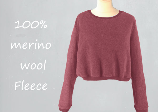 Merino Wool korte sweater/ Merino wool cropped sweater