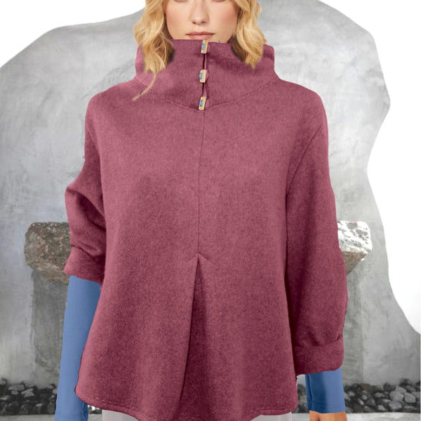 Merino wol A-lijn sweater / A-line Merino wool fleece sweater