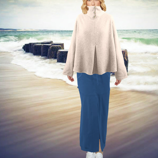 Merino wol A-lijn sweater / A-line Merino wool fleece sweater
