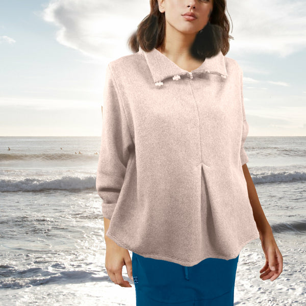 Merino wol A-lijn sweater / A-line Merino wool fleece sweater