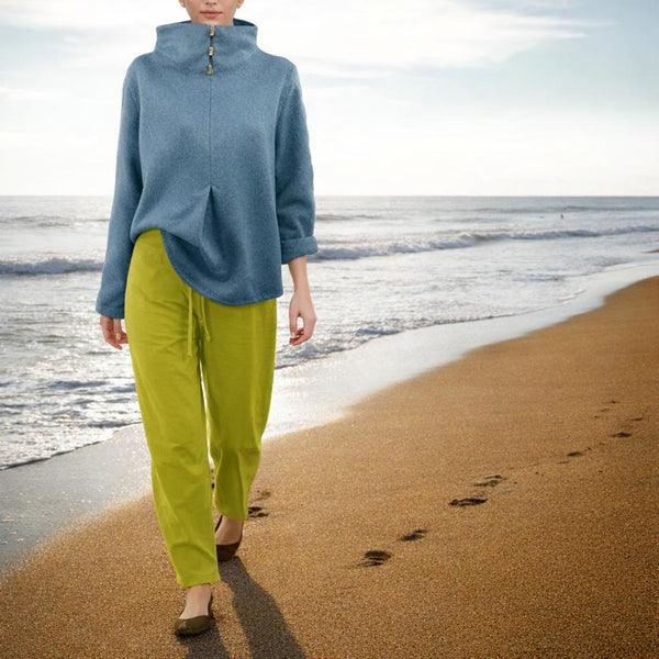 Merino wol A-lijn sweater / A-line Merino wool fleece sweater