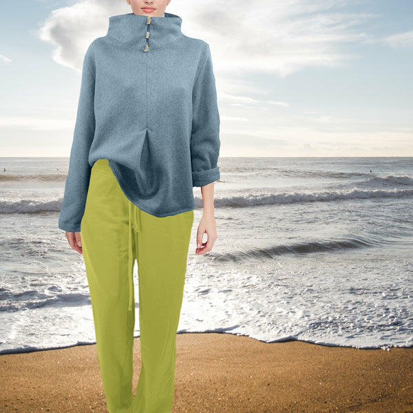 Merino wol A-lijn sweater / A-line Merino wool fleece sweater