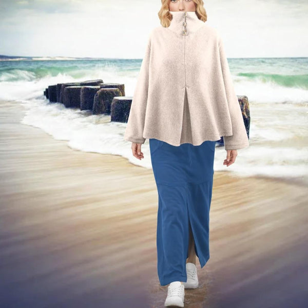 Merino wol A-lijn sweater / A-line Merino wool fleece sweater