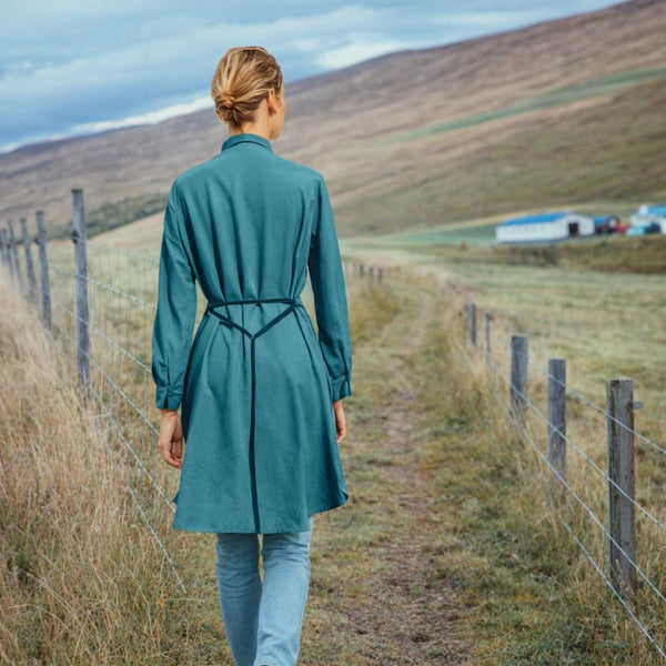 Tencel blouse dress, Tencel blouse jurkje