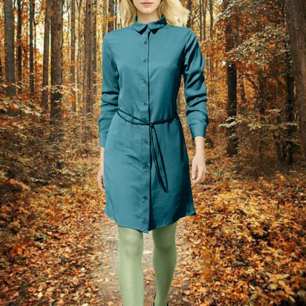 Tencel blouse dress, Tencel blouse jurkje