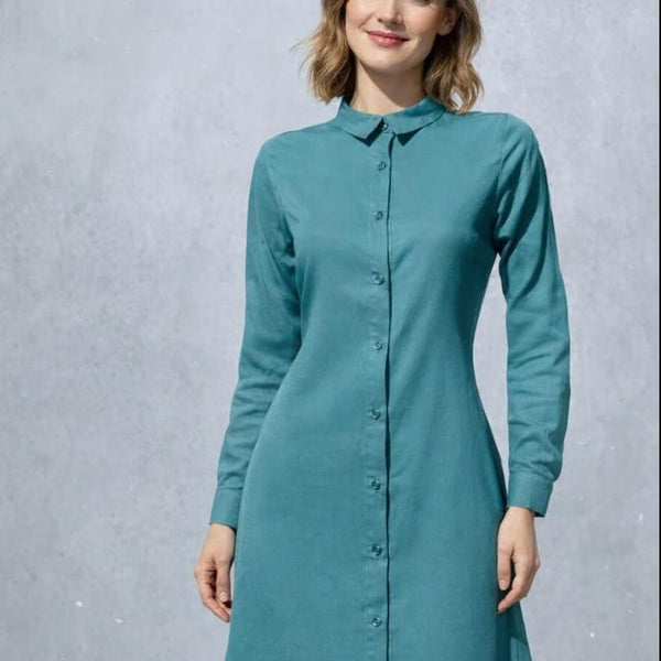 Tencel blouse dress, Tencel blouse jurkje