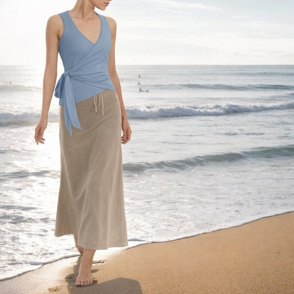 Wikkel hemdje van bio tricot / wrap top of bio cotton