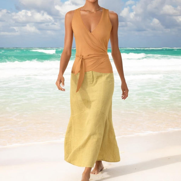 Wikkel hemdje van bio tricot / wrap top of bio cotton