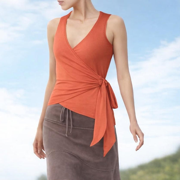 Wikkel hemdje van bio tricot / wrap top of bio cotton