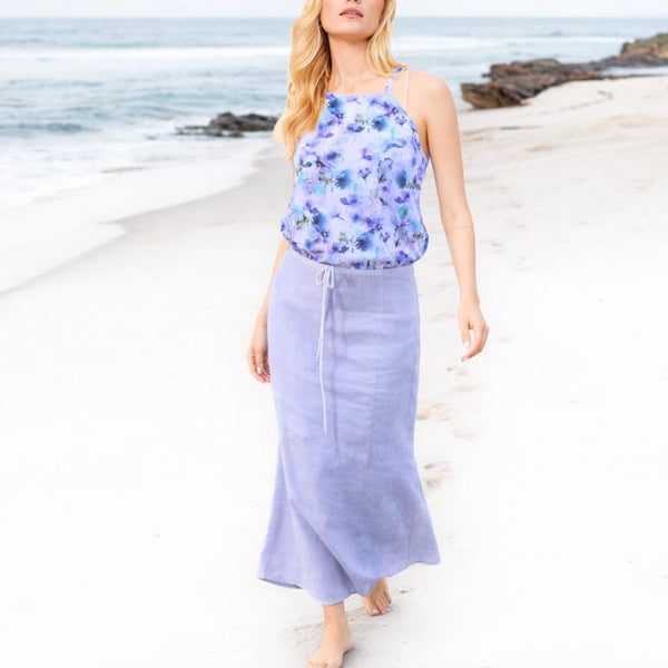 A-lijn hemd in print bio katoen / organic cotton printed A-line singlet