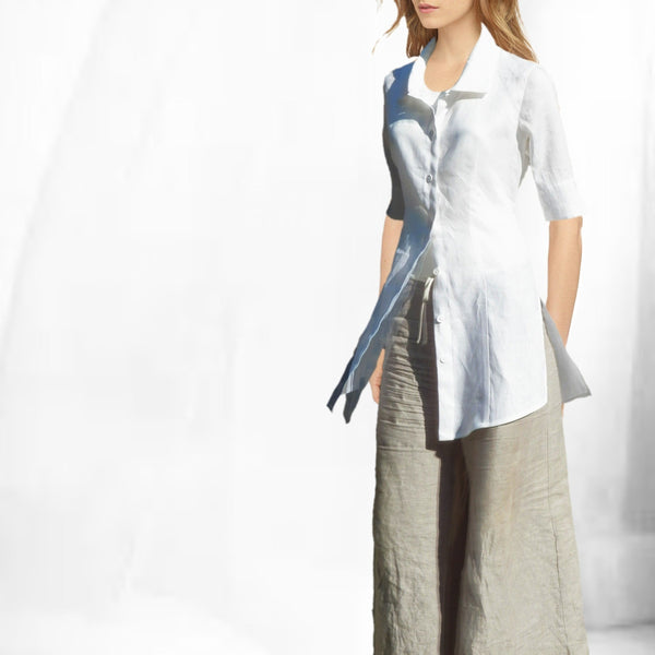 linnen blouse-jurk / linen shirt-dress