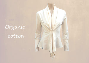 getailleerd vest van biologische katoen / tailered organic cotton cardigan