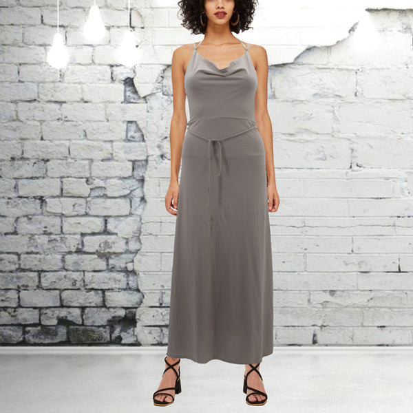 maxi halter jurk  / long slip dress