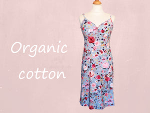 flower slipp dress van biologische katoen / flower slipp dress of organic cotton