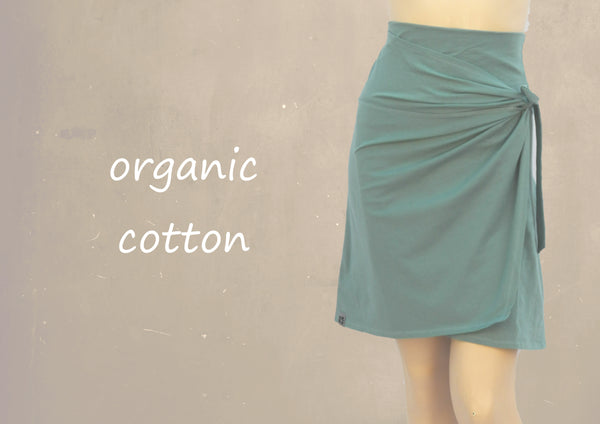biologisch katoenen overslag rok / wrap skirt of organic cotton