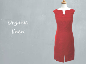 aansluitend klassiek linnen jurkje /  fitted classic linen dress