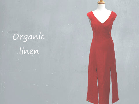 linnen maxi jurk / linen maxi dress