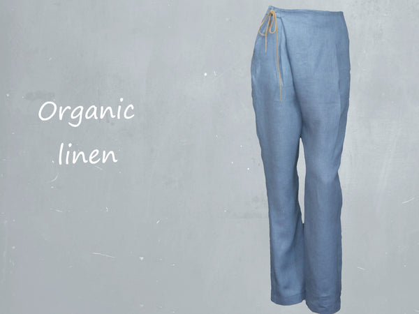 Wrap broek biologische linnen / organic linen wrap pants,