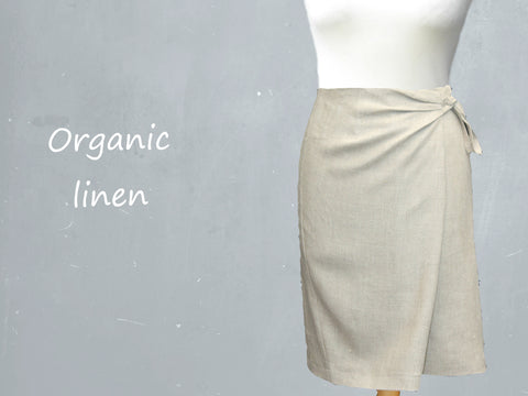 wrap rokje biologische linnen / organic linen wrap skirt