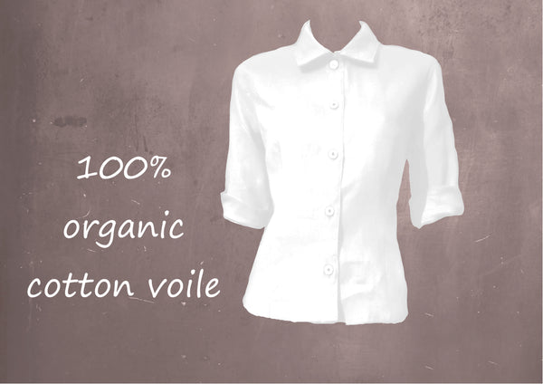Katoenen voile blouse /  cotton voile basic shirt