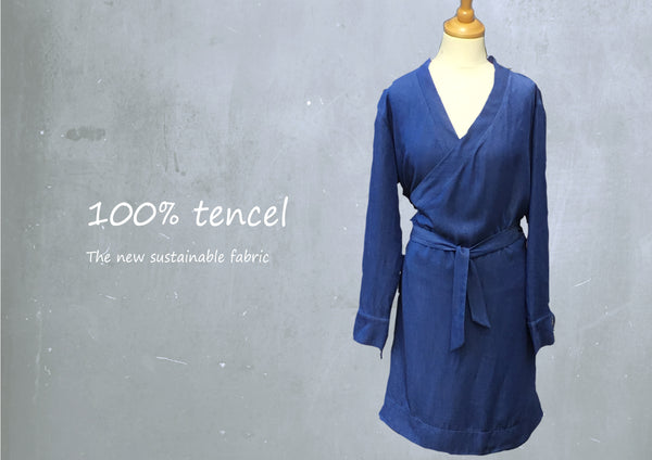 Tencel overslag tuniek jurkje / Tencel wrap tunic dress