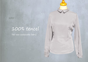 Tencel blouse met rugsluiting / Tencel blouse with back closure
