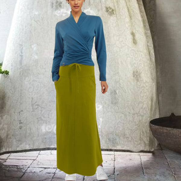 Trending maxi rok van soft sweat bio katoen /Trending maxi skirt made of soft sweat organic cotton