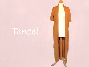Tencel lang vest / Tencel long cardigan
