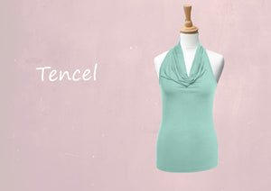 Tencel hemdje met drape hals/ Tencel camisole with drape collar