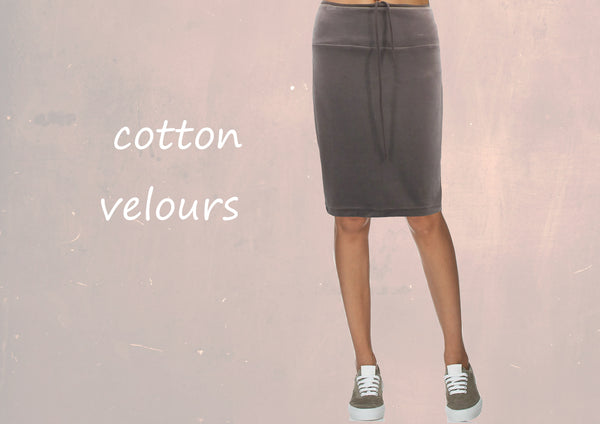 velours rokje / velvet pencil skirt