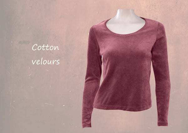 Basic shirt in velours/ Basic velvet shirt