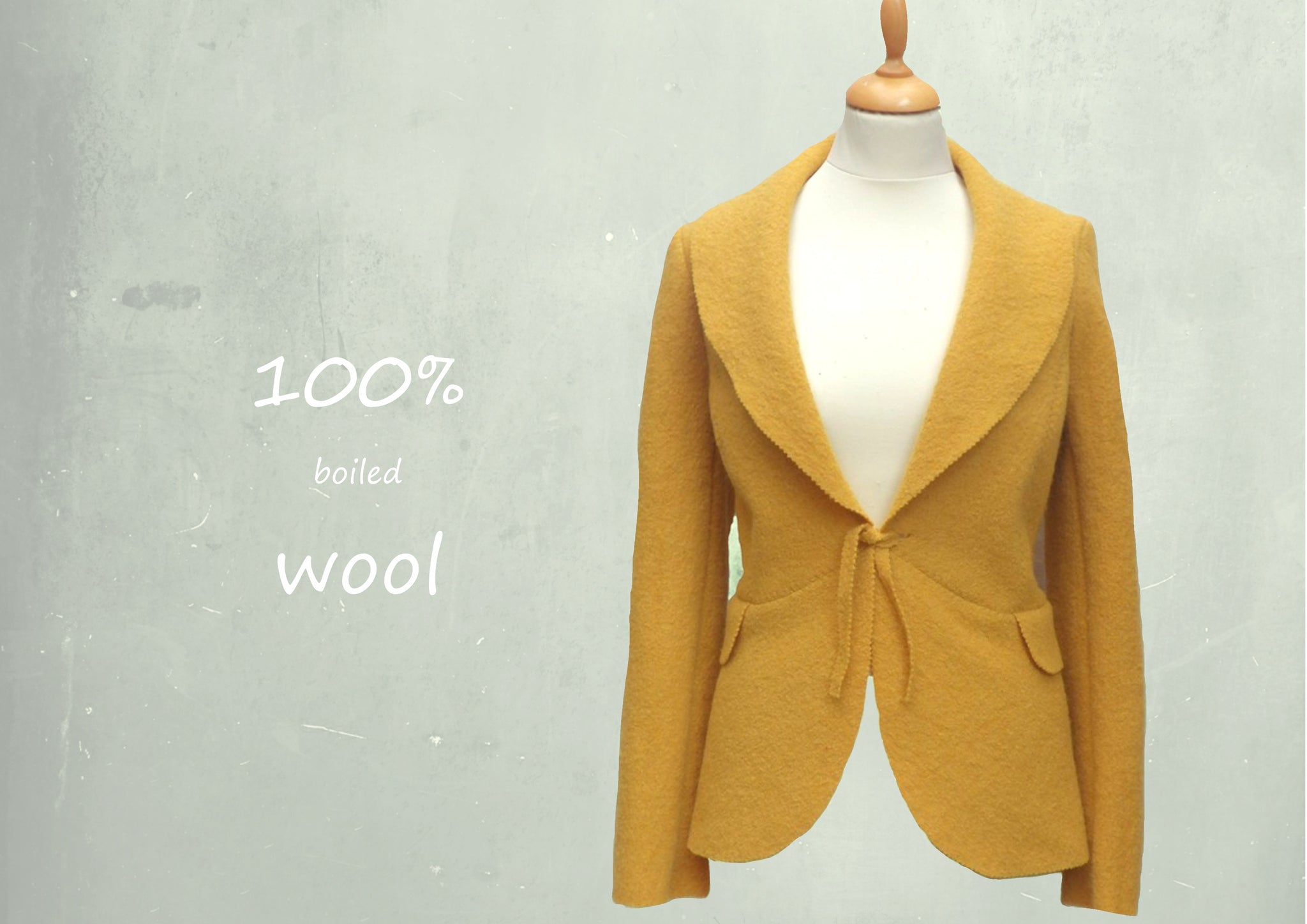 Wollen vest-jasje / cardigan-jacket in boiled wool