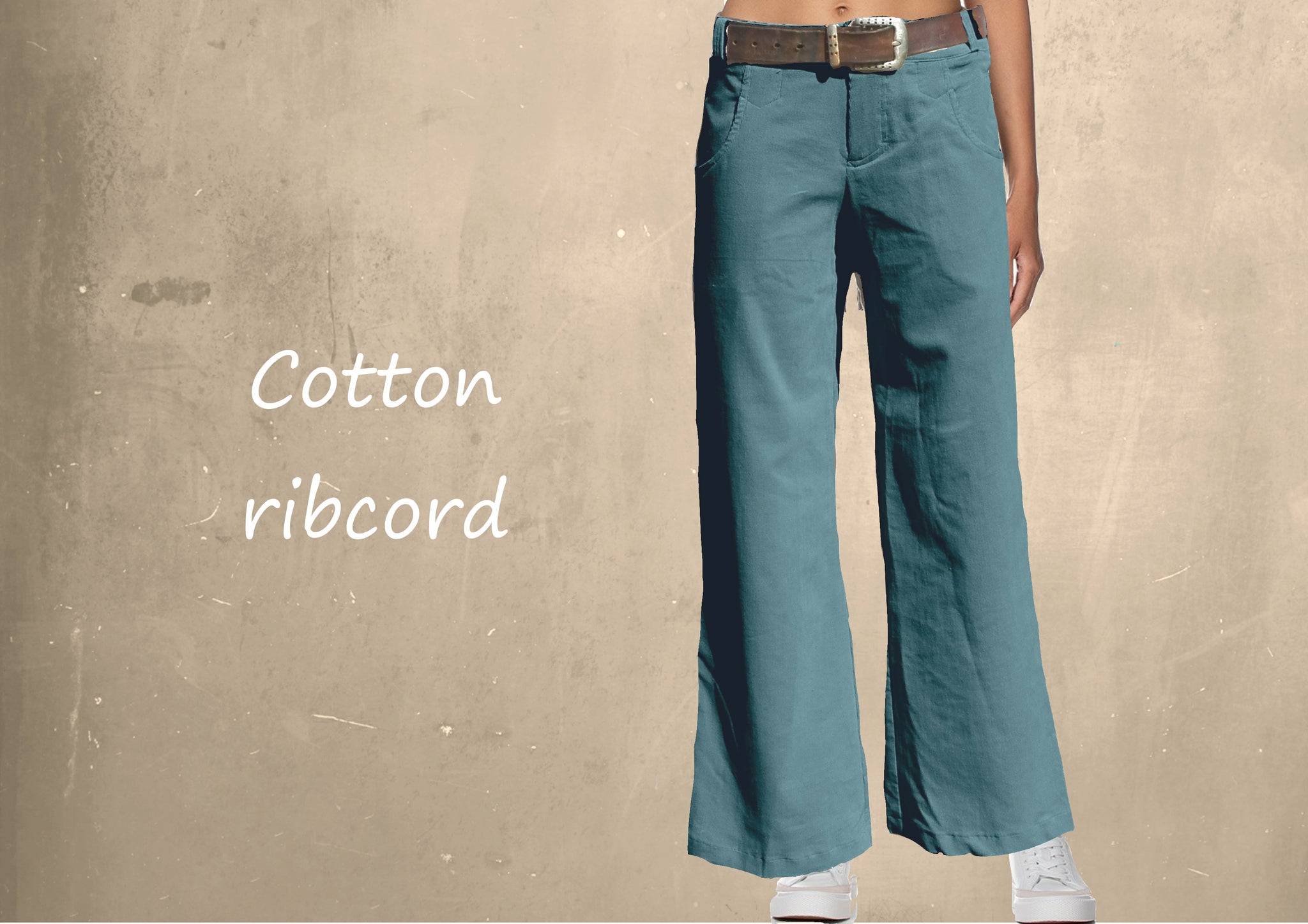 Broek van fijne ribcord/Cotton ribcord pants