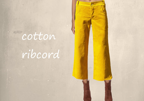Culottes, Cropped katoenen ribcord broek/ Cropped Corduroy pants
