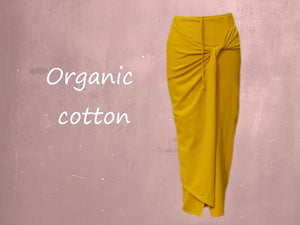 Lange bio katoenen tricot koker rok / maxi pencil skirt organic cotton