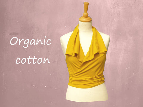 overslag hemdje van organische katoen / organic cotton wrap singlet