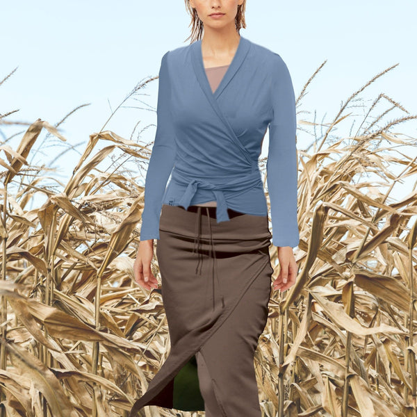 Midi koker rok in biologische katoen /midi pencil skirt in organic cotton